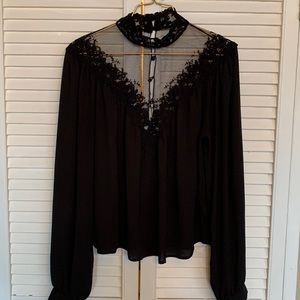 Saks fifth Avenue Black Blouse